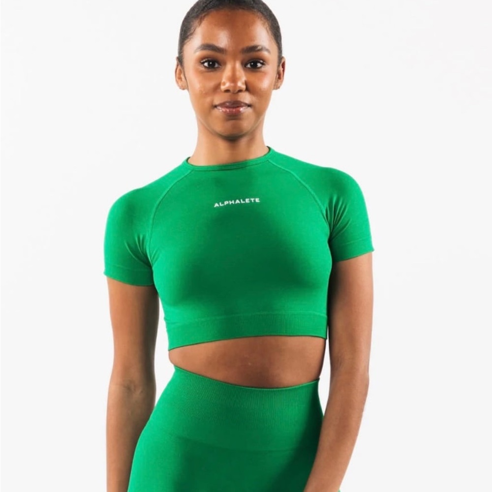 Alphalete green crop top